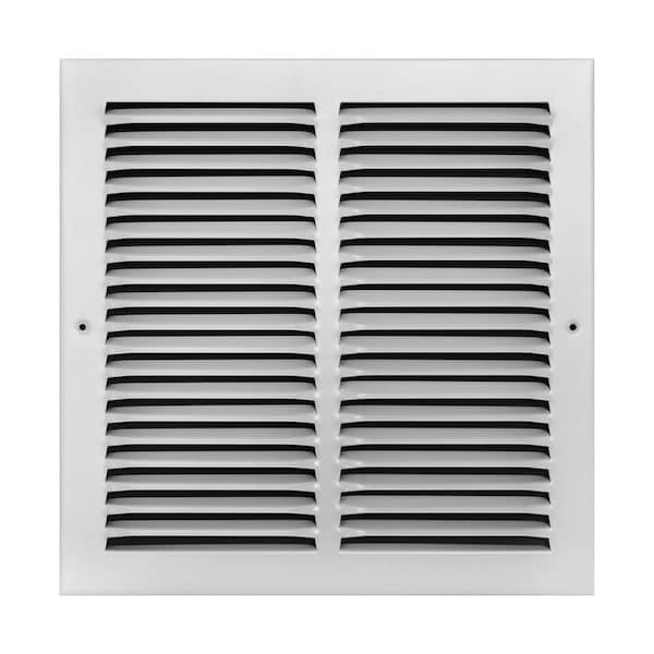 True Aire Tru Aire 12 in. H X 12 in. W 1-Way Powder Coat White Steel Return Air Grille C170 12X12 - main